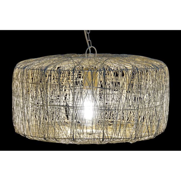 Loftslampe DKD Home Decor Sølvfarvet Metal 50 W 46 x 46 x 23 cm