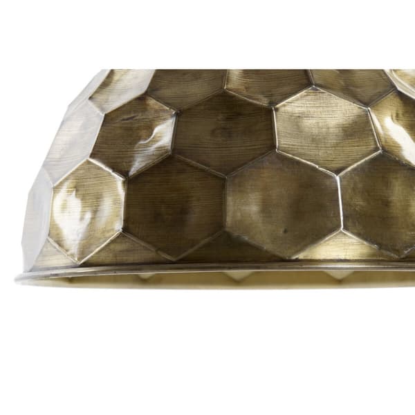 Taklys DKD Home Decor Gyllen Tre Metall 50 W 39 x 39 x 34 cm