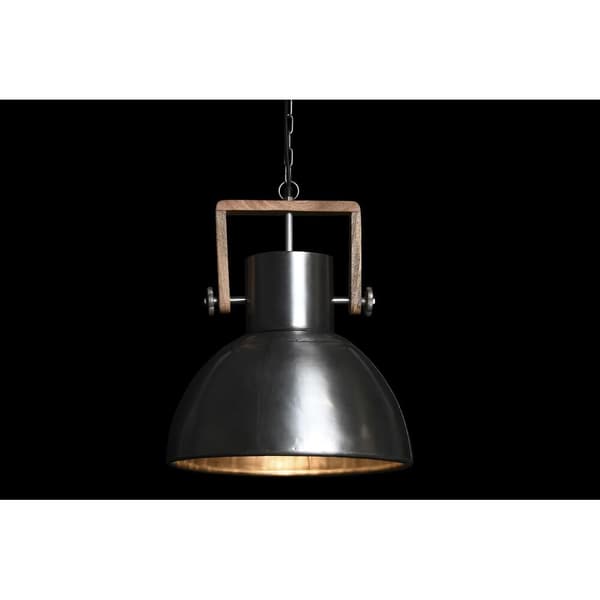 Taklampa DKD Home Decor Brun Silvrig Järn Mangoträ 50 W 40 x 40 x 47 cm