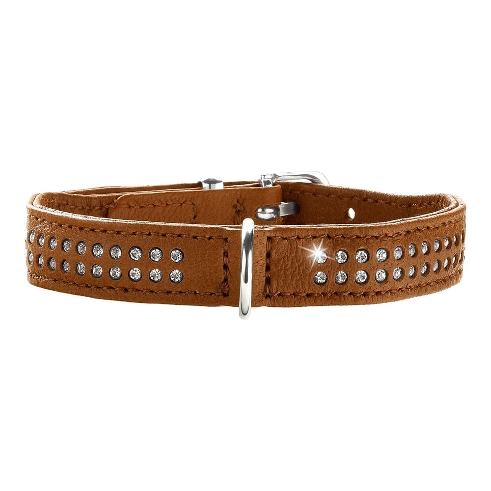 Hundhalsband Hunter Diamond ELK Petit Cognac (17-21 cm)