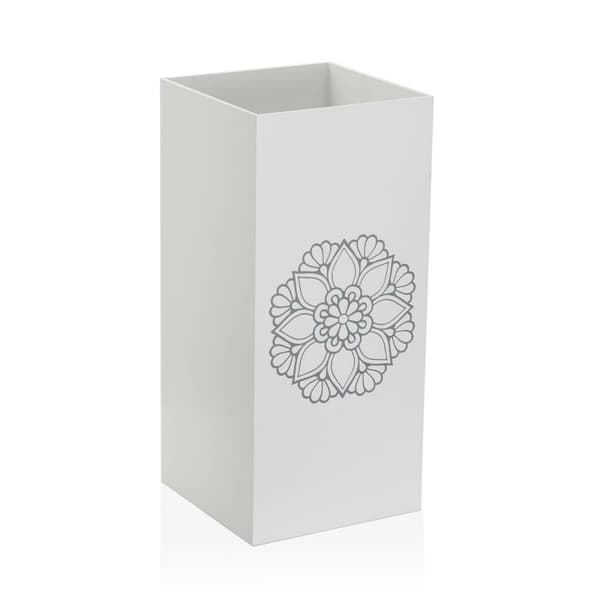 Paraplystativ Versa Mandala Hvid Træ MDF (22 x 48 x 22 cm)