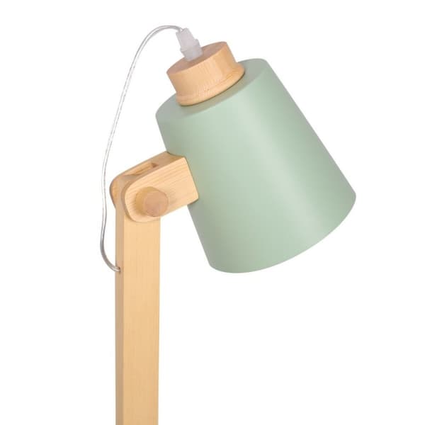 Bordslampa DKD Home Decor Grön Rosa Naturell Trä Metall 50 W 220 V 18 x 20 x 45 cm 15 x 20 x 50 cm (2 antal)