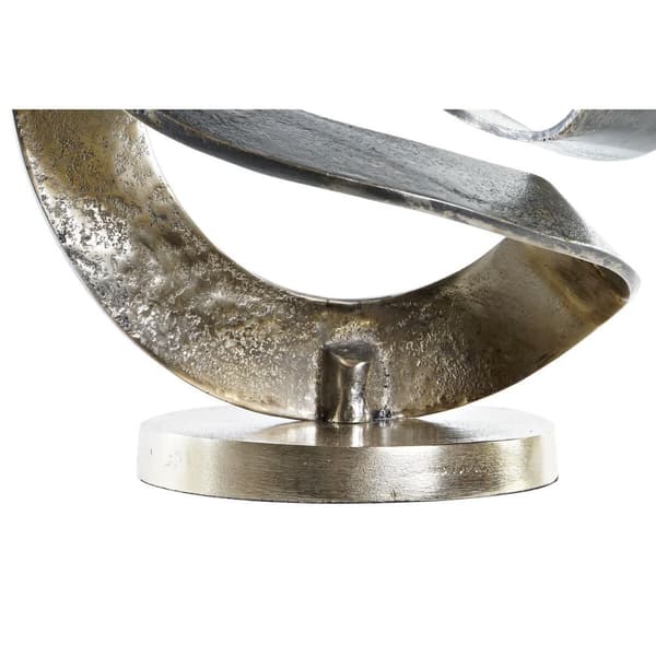 Prydnadsfigur DKD Home Decor 30 x 29 x 33 cm Abstrakt Silvrig Gyllene Modern (2 antal)