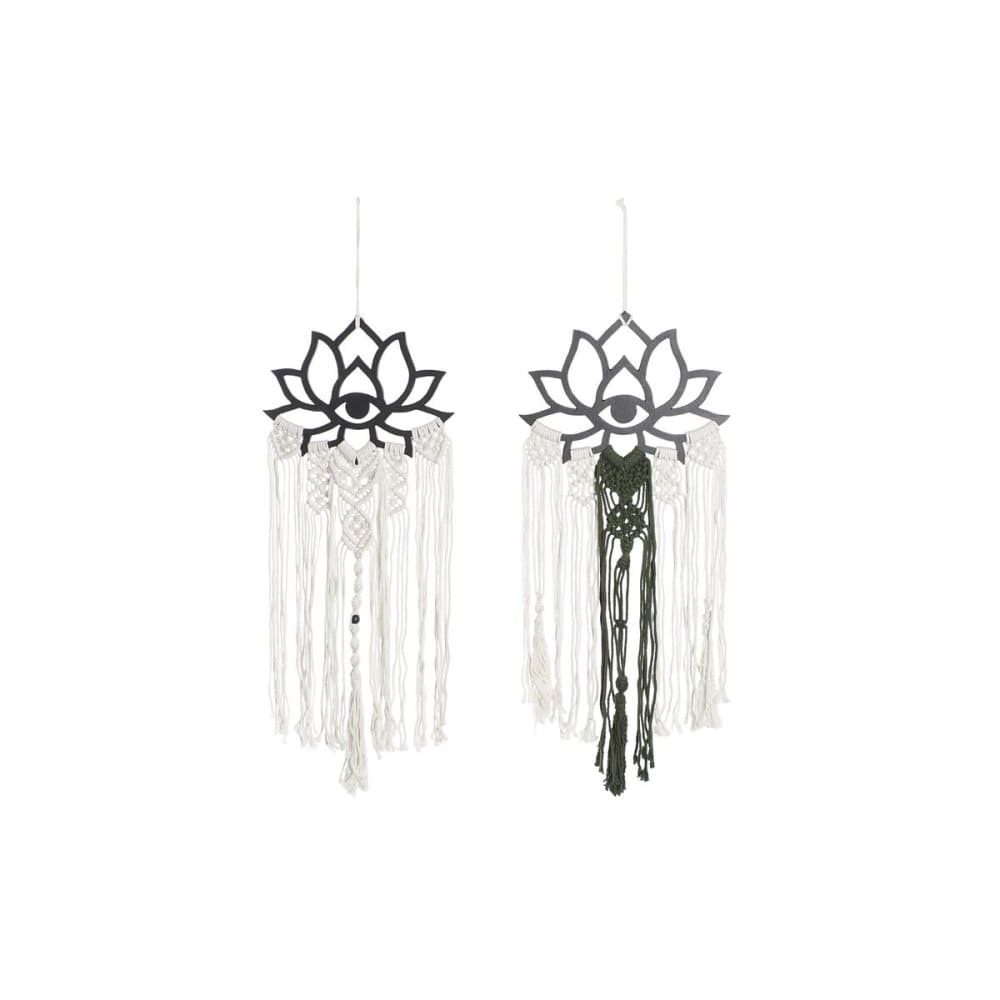 Hängdekoration DKD Home Decor MDF Makramé Boho (30 x 1 x 88 cm) (2 antal)