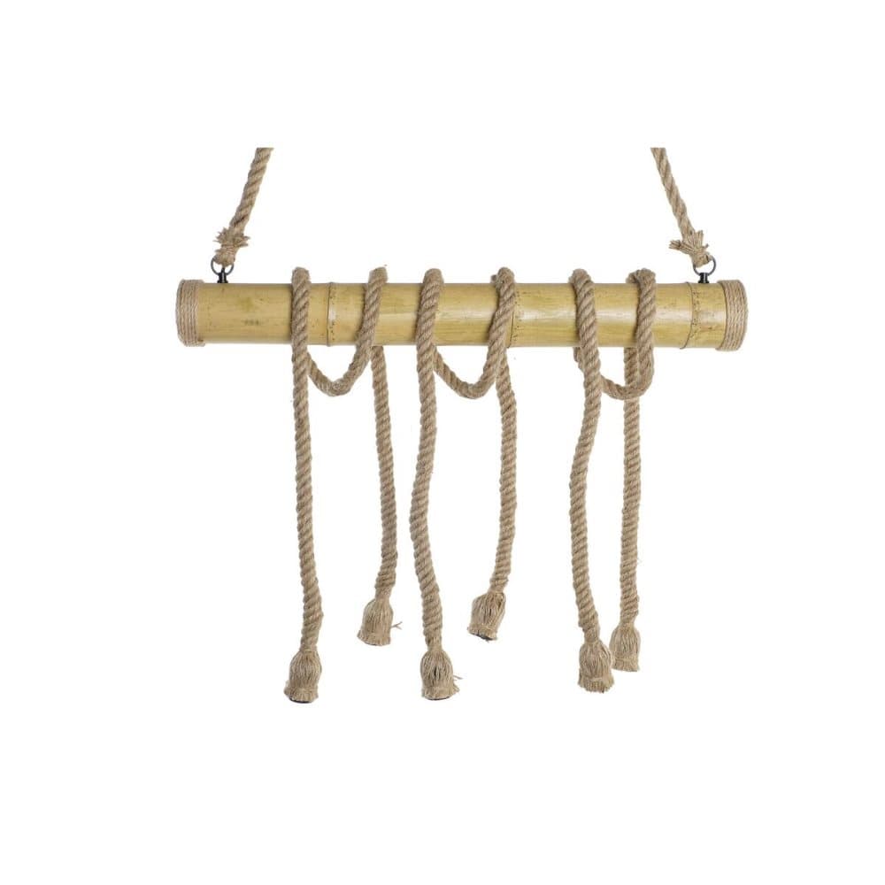 Taklampa DKD Home Decor Naturell Snöre Bambu 50 W (80 x 10 x 60 cm)