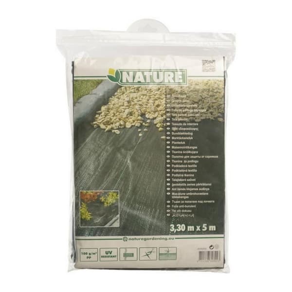 Net til ukrudtsbekæmpelse Nature Sort 100 g/m² 3,30 x 5 m