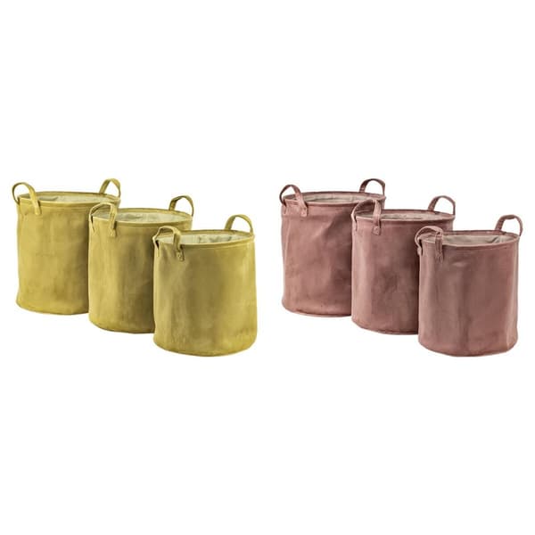Kurvesæt DKD Home Decor Polyester 38 x 38 x 40 cm (2 enheder)