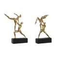Miniatyrbilde 1 av 2: Dekorativ Figur DKD Home Decor 21 x 5,5 x 25,5 cm Svart Gyllen Idretsutøver (2 enheter)