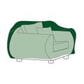 Miniatyrbilde 1 av 5: Sofatrekk Altadex Grønn Polyester 130 x 90 x 70 cm