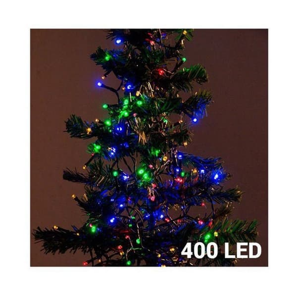 Krans av LED-lys Flerfarget (11 m)