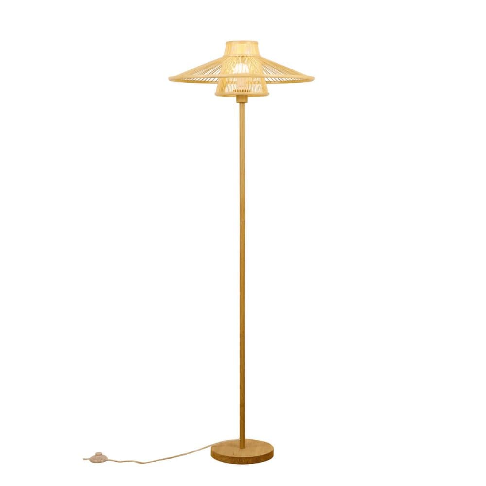 Golvlampa DKD Home Decor Bambu (56 x 56 x 163 cm)