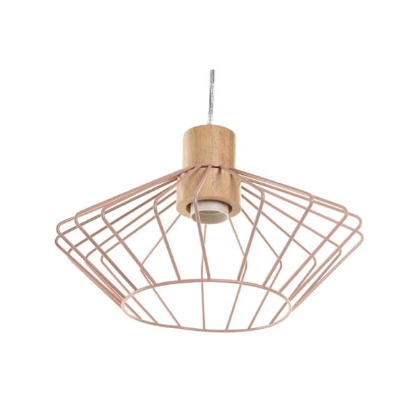 Taklys DKD Home Decor 34 x 34 x 21 cm Sølv Svart Grå Rosa Metall Hvit 50 W 60 W Furutre