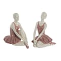 Miniatyrbild 1 av 3: Prydnadsfigur DKD Home Decor Romantisk Balettdansare 16 x 11 x 17 cm (2 antal)