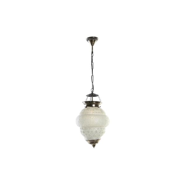 Taklys DKD Home Decor Hvit Metall Krystall 25 W 23 x 23 x 33 cm
