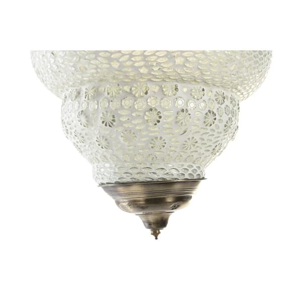 Taklys DKD Home Decor Hvit Metall Krystall 25 W 23 x 23 x 33 cm