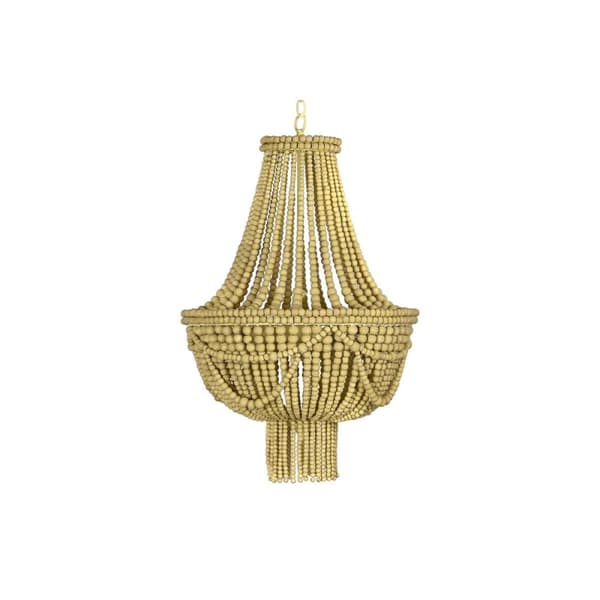 Taklys DKD Home Decor Metall Brun Gul 40 W Tre MDF (40 x 40 x 60 cm)