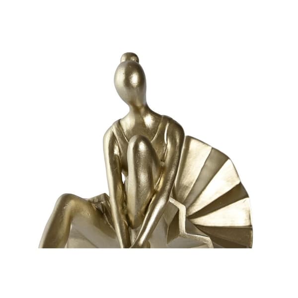Dekorativ figur DKD Home Decor 17 x 23 x 14,5 cm Gylden Ballet ballerina (2 enheder)