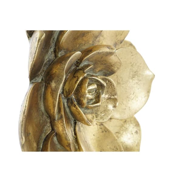Seinäkoriste DKD Home Decor Kullattu Kukka 19,5 x 5,5 x 19,5 cm