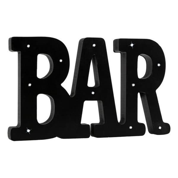 Veggpryd Bar Svart 36 x 2 x 21 cm