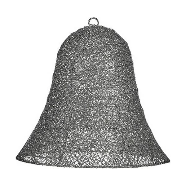 Joulukuusenpallo Harmaa Metalli Muovinen Kello 30 x 27 x 30 cm