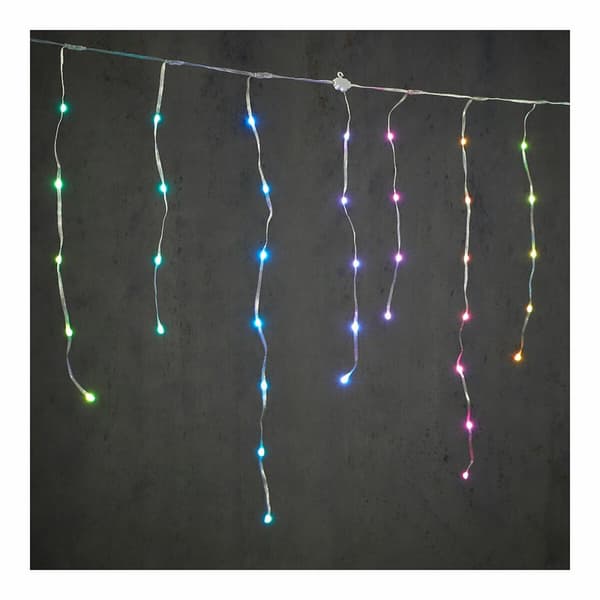 LED-gardinlys Icicle Flerfarget (300 x 70 cm)