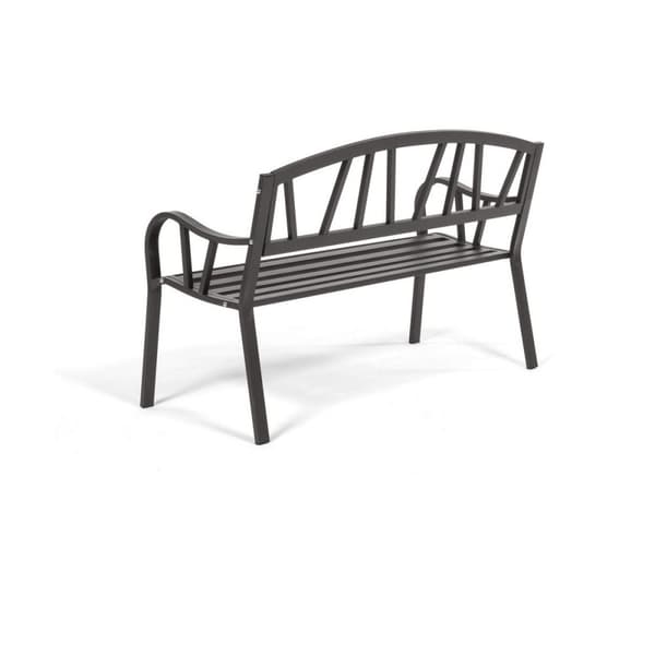 Bænk med ryglæn Antracit Jern (123 X 53 X 86 cm)