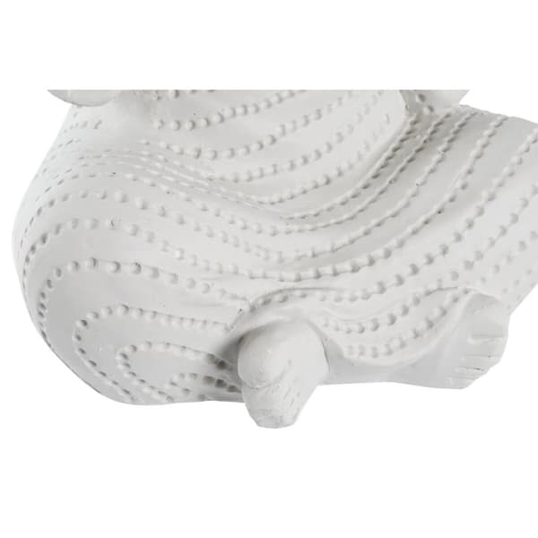 Prydnadsfigur DKD Home Decor 25,5 x 19 x 39 cm Vit Munk Orientalisk (2 antal)