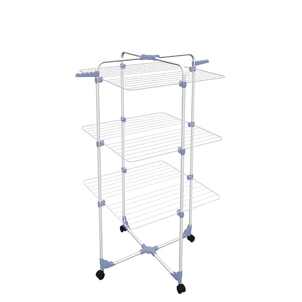 Vikbar torkställning med hjul Gimi 153580 Modular 3 Silvrig Stål (30 m)