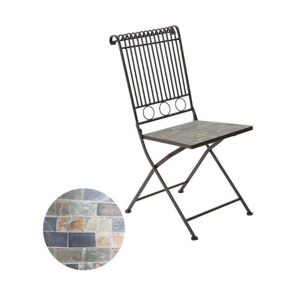 Folding Chair Kaemingk Stuttgart Valkoinen Ruskea 39 x 39 x 9 cm