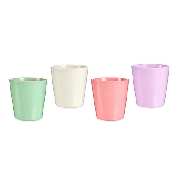 Urtepotte Ibergarden LINCE-CLAROS Hvid Grøn Pink Syren Ler 16,5 x 16 x 16,5 cm (120 enheder)