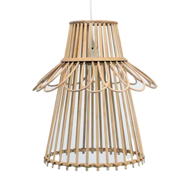 Taklys DKD Home Decor Brun 50 W 40 x 40 x 46 cm Naturlig