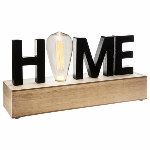 Prydnadsfigur Atmosphera 'Home' LED Ljus (34 x 16 x 8 cm)