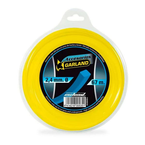 Tråd till trimmer Garland 71023c6724 Ø 2,4 mm Fyrkantig 67 m Nylon