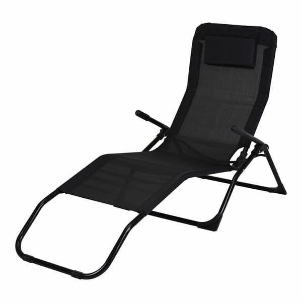 Aurinkotuoli Svart Sammenleggbar (158 cm)