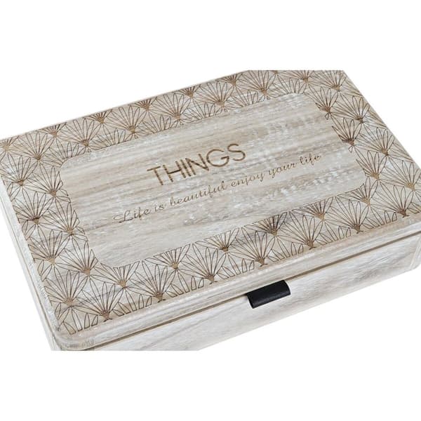Dekorasjonsboks DKD Home Decor Naturell Tre MDF (2 enheter)