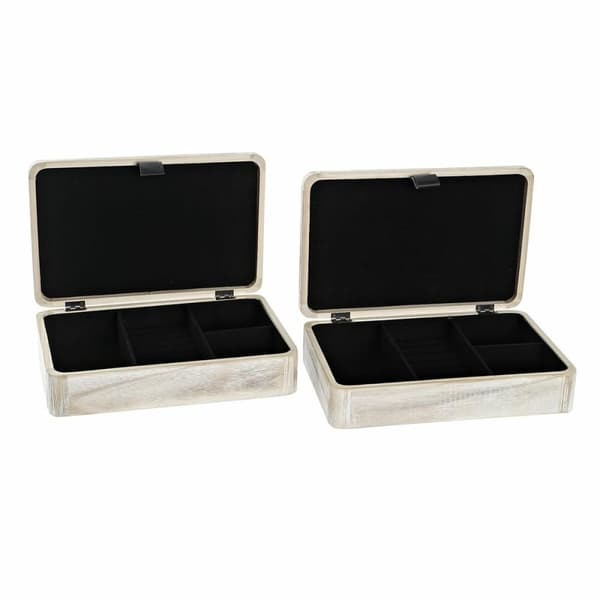 Dekorasjonsboks DKD Home Decor Naturell Tre MDF (2 enheter)