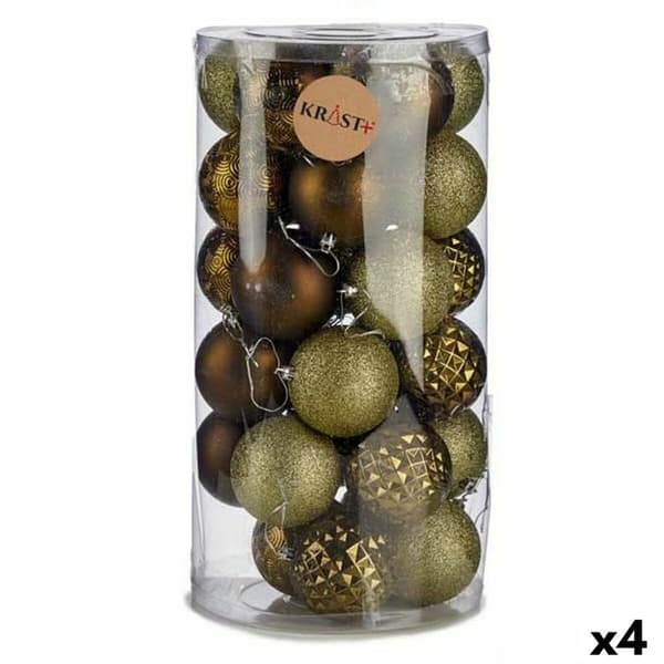 Joulupallosetti Vihreä PVC 8 x 8,5 x 8 cm (4 osaa)