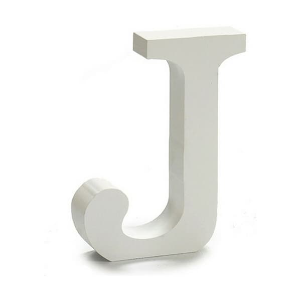 Brev Pincello J Hvit Tre 2 x 11 cm (24 enheter)