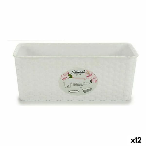 Planter Stefanplast Hvit Plast 13 x 11 x 28,5 cm (12 enheter)