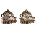 Miniatyrbillede 1 af 3: Dekorativ figur DKD Home Decor 17 x 10,5 x 15,5 cm Pink Gylden Hvid (2 enheder)
