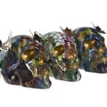 Miniatyrbilde 3 av 3: Dekorativ Figur DKD Home Decor 15,5 x 10,5 x 11 cm Flerfarget Hodeskalle (3 enheter)