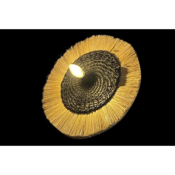 Vegglampe DKD Home Decor Naturell Svart Kolonial Jern 220 V 25 W Jute (42 x 9 x 42 cm)