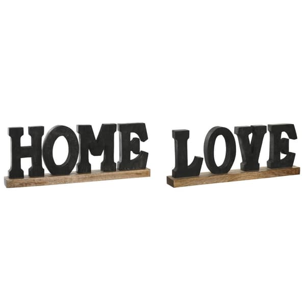 Prydnadsfigur DKD Home Decor Svart Brun 40 x 5 x 15 cm (2 antal)