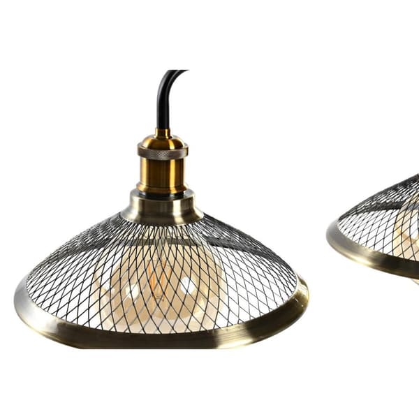 Taklys DKD Home Decor 100 x 29 x 22 cm Svart Gyllen Metall 50 W