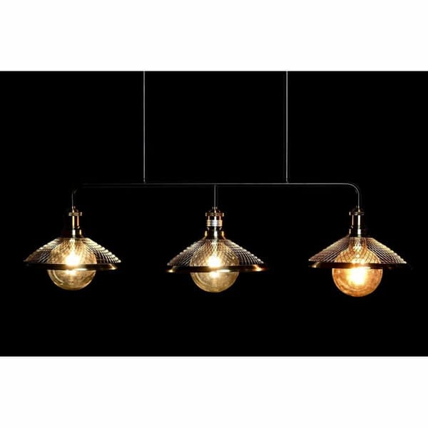 Taklys DKD Home Decor 100 x 29 x 22 cm Svart Gyllen Metall 50 W