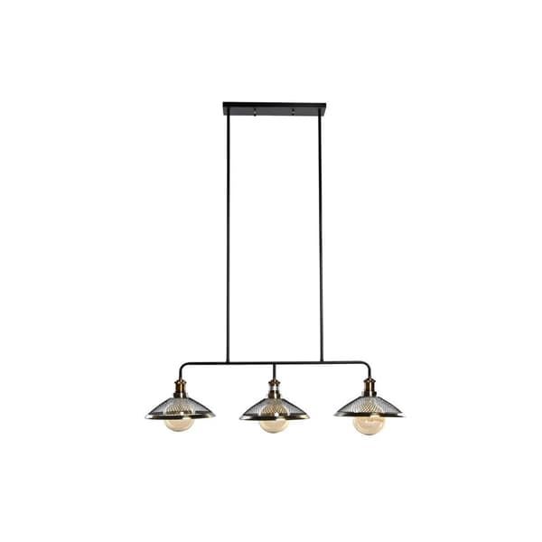 Taklys DKD Home Decor 100 x 29 x 22 cm Svart Gyllen Metall 50 W