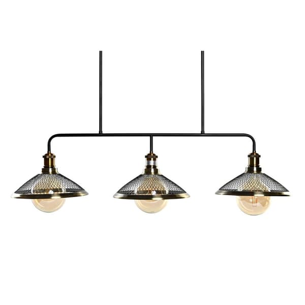 Taklys DKD Home Decor 100 x 29 x 22 cm Svart Gyllen Metall 50 W