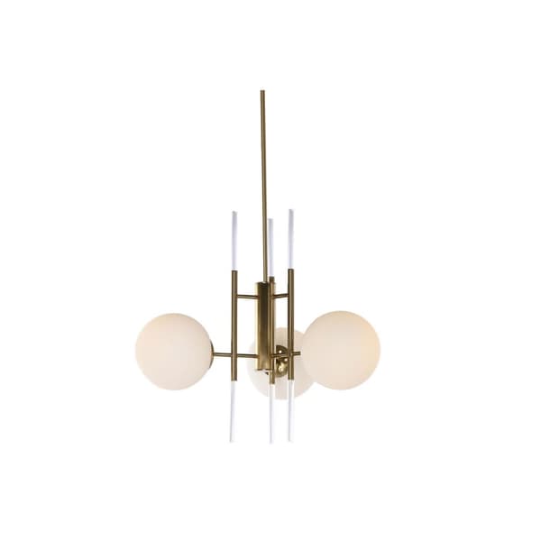 Loftslampe DKD Home Decor 64 x 64 x 64 cm Krystal Gylden Metal Hvid 50 W
