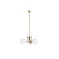 Miniatyrbillede 1 af 7: Loftslampe DKD Home Decor 64 x 64 x 64 cm Krystal Gylden Metal Hvid 50 W
