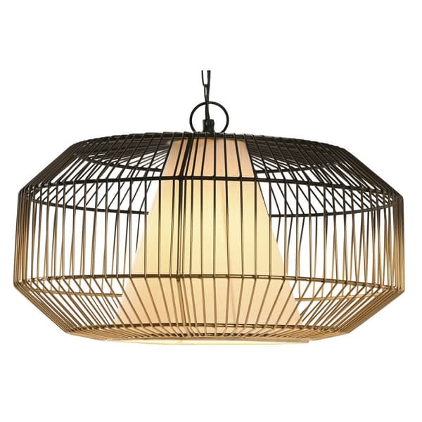 Taklampa DKD Home Decor 42 x 42 x 23 cm Svart Gyllene Järn 50 W